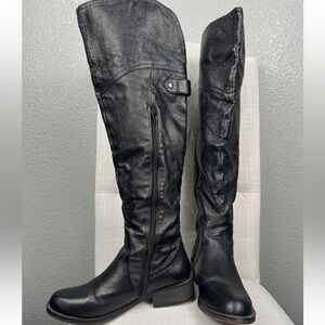 Steve Madden Black Over the Knee Boots